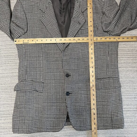 Vito Rufolo Vintage Alpaca Houndstooth Plaid Blazer Jacket Men's 44 Italian Made - Picture 13 of 13